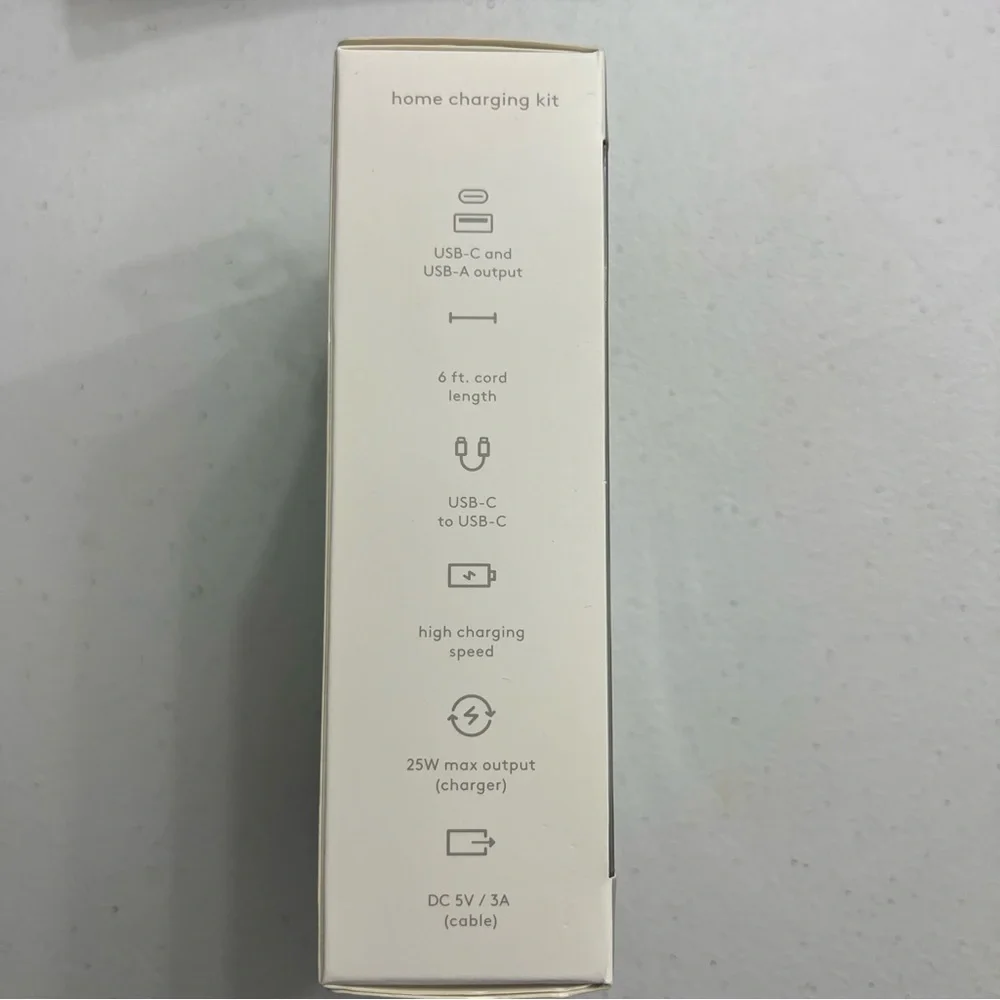 Heyday Home Charging Kit W 20W Power Delivery Compatible W USB-C Enabled Devices